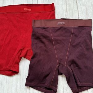New Women's SKIMS Cotton Rib Boxer Panty Size S